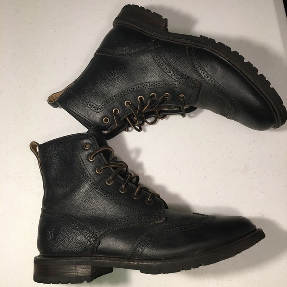 Frye Boots Black Mens Size 8.5D - Picture 6 of 14